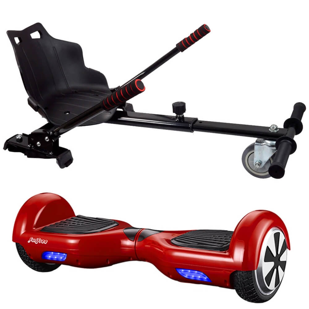 Hoverboard PACK HOVERBOARD BASIC ROJO KART NEGRO Rojo