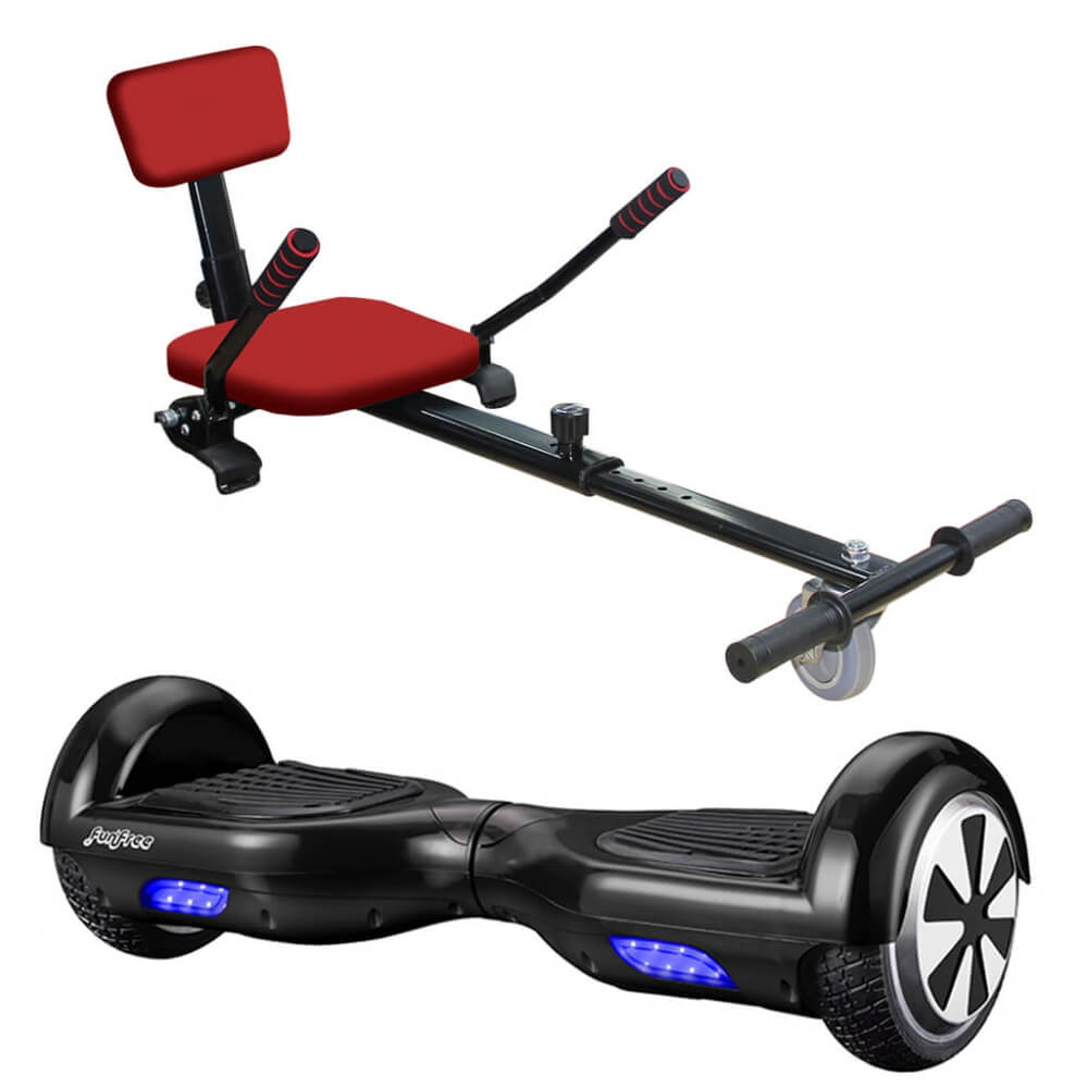 Hoverboard PACK HOVERBOARD BASIC NEGRO KART ROJO Negro